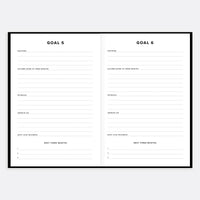 The Everything Planner opened goal setting pages