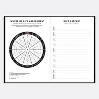 The Everything Planner opened Wheel of Life pages